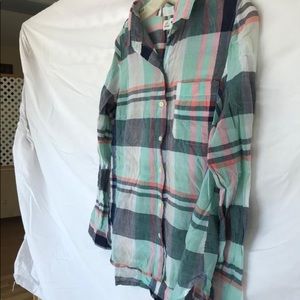 Plaid button down